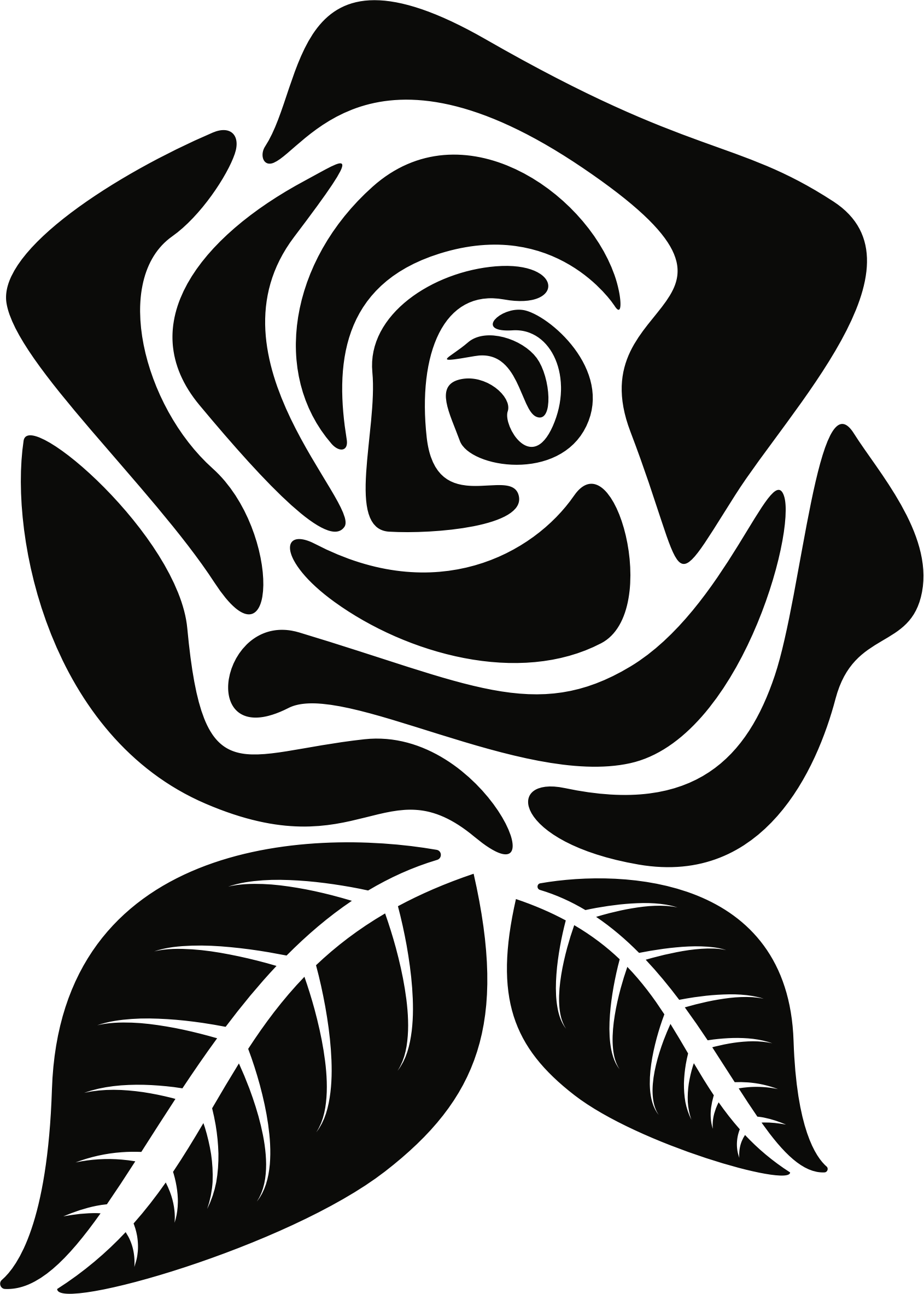 rose silhouette png
