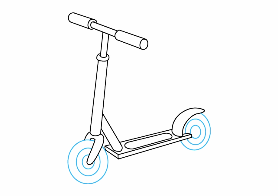 How To Draw Scooter Motorized Scooter