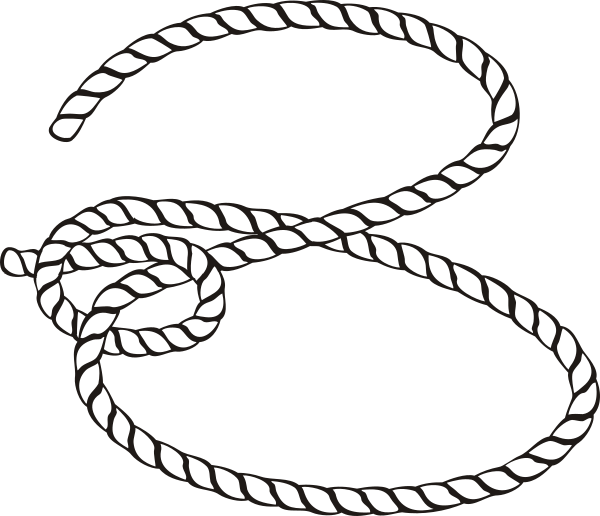 Rope Black And White - Clip Art Library