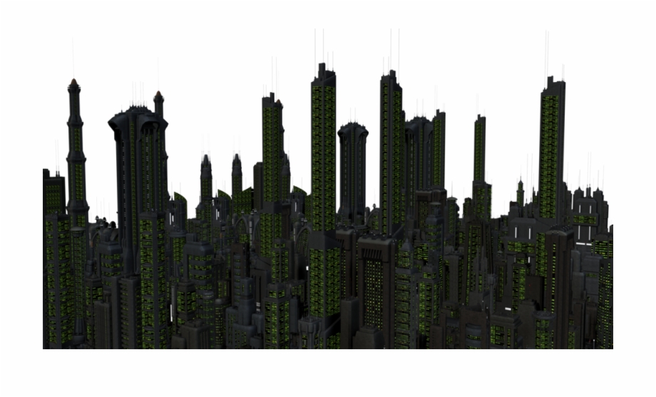 Future City Night Stock With Transparent Background Future