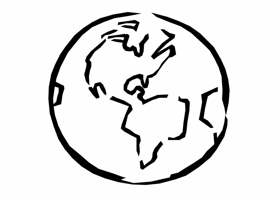 black and white earth clipart
