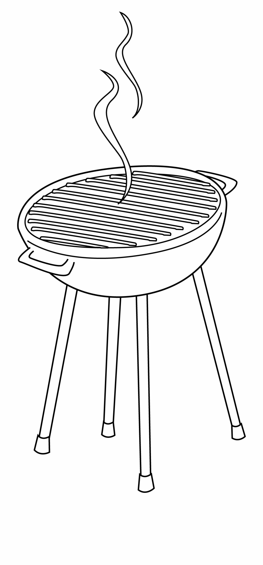 Barbeque Grill Line Art Grill Clipart Black And