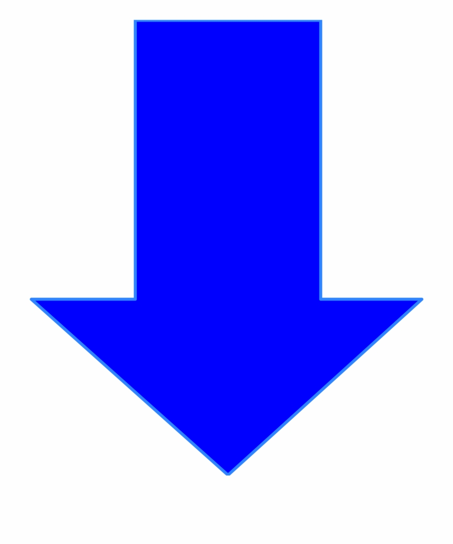 Blue Down Arrow - Clip Art Library