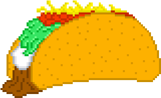 Taco Transparent Pixelated Illustration