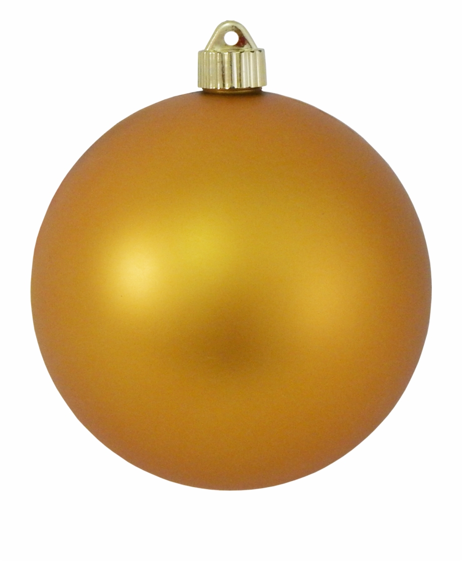 6 Shatterproof Deep Gold Christmas Ball Ornament By - Clip Art Library