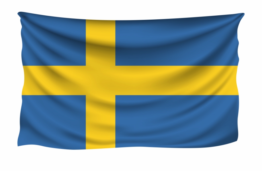 Sweden Wrinkled Flag Swedish Flag Transparent Background