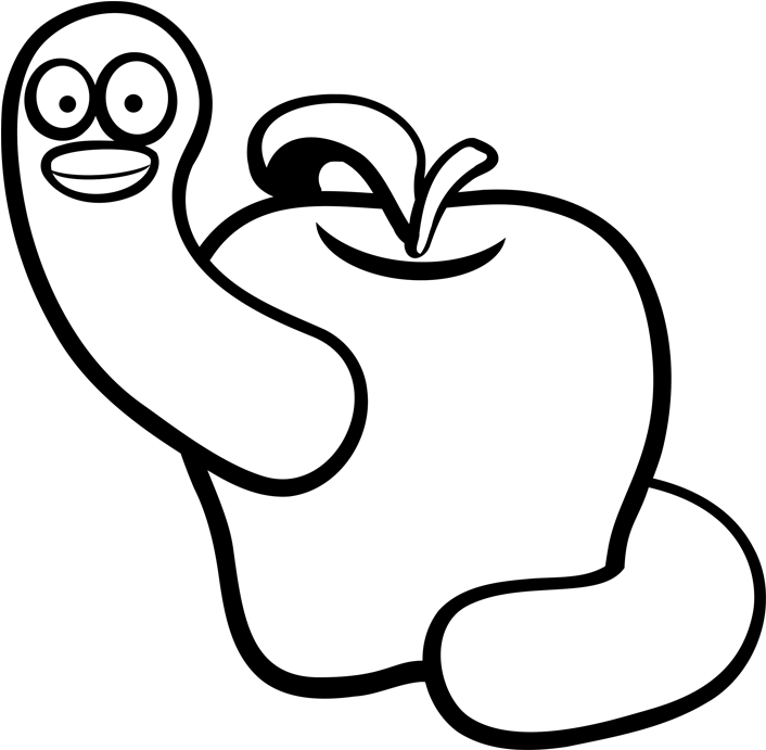 Clipart Apple Black And White Free