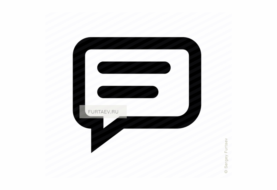 Vector Icon Of Speech Balloon With Text Texting