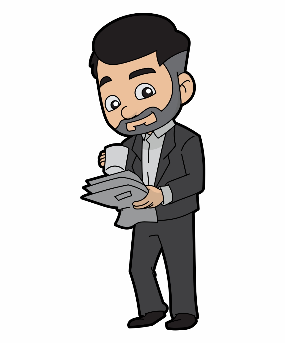 Cartoon Businessman Drinking Coffee Cartoon Drinking Coffee Png