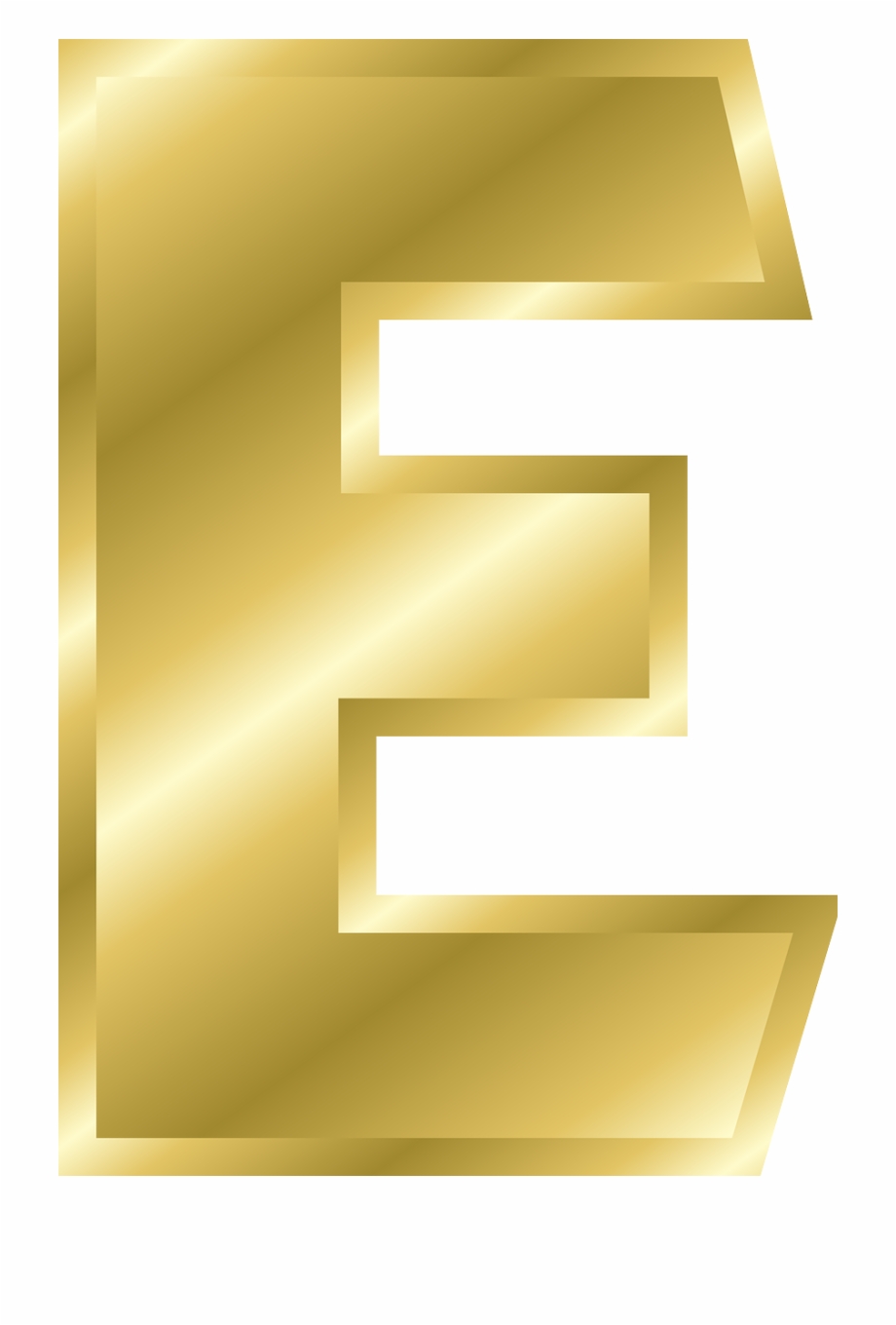 Letter E Capital Letter Alphabet Png Image Gold