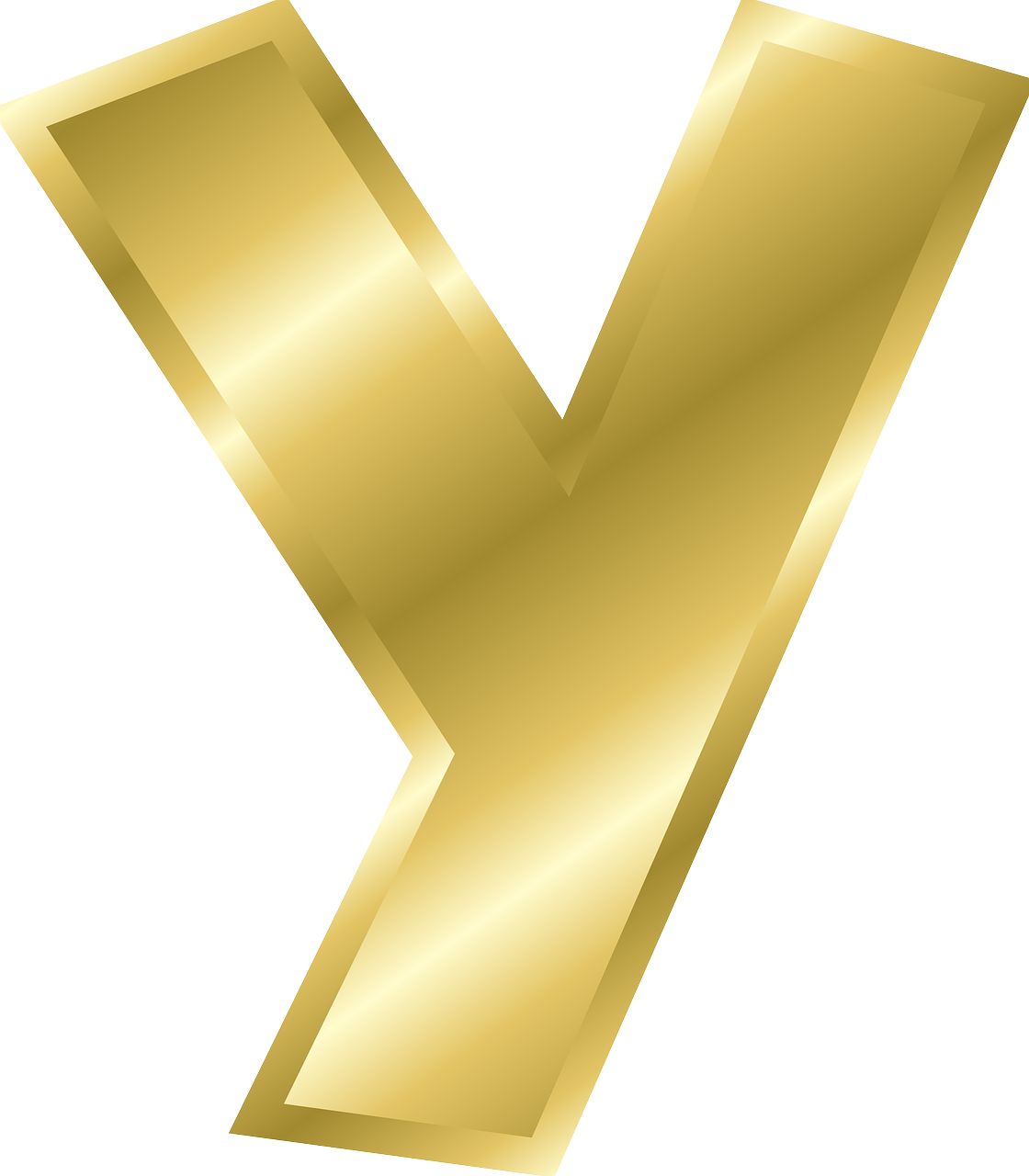 Letter Y Capital Letter Alphabet Png Image Gold