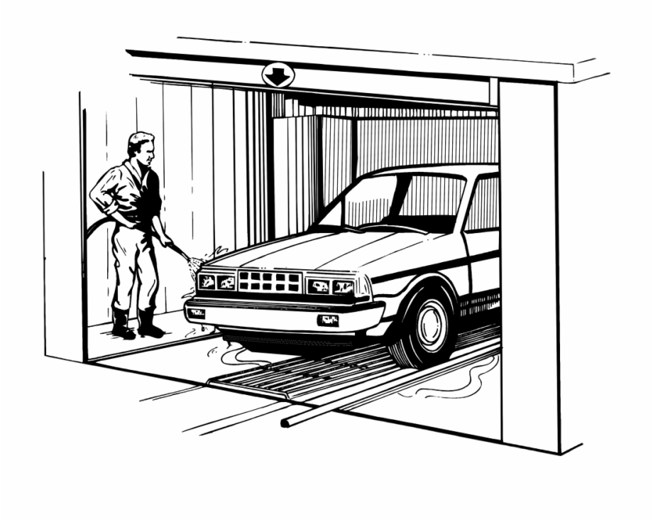 Guy Clipart Car Wash Man Washing Car Sketch