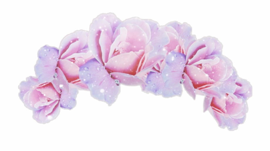 Flower Headband Roses Pink Glitter Purple Flower Crown