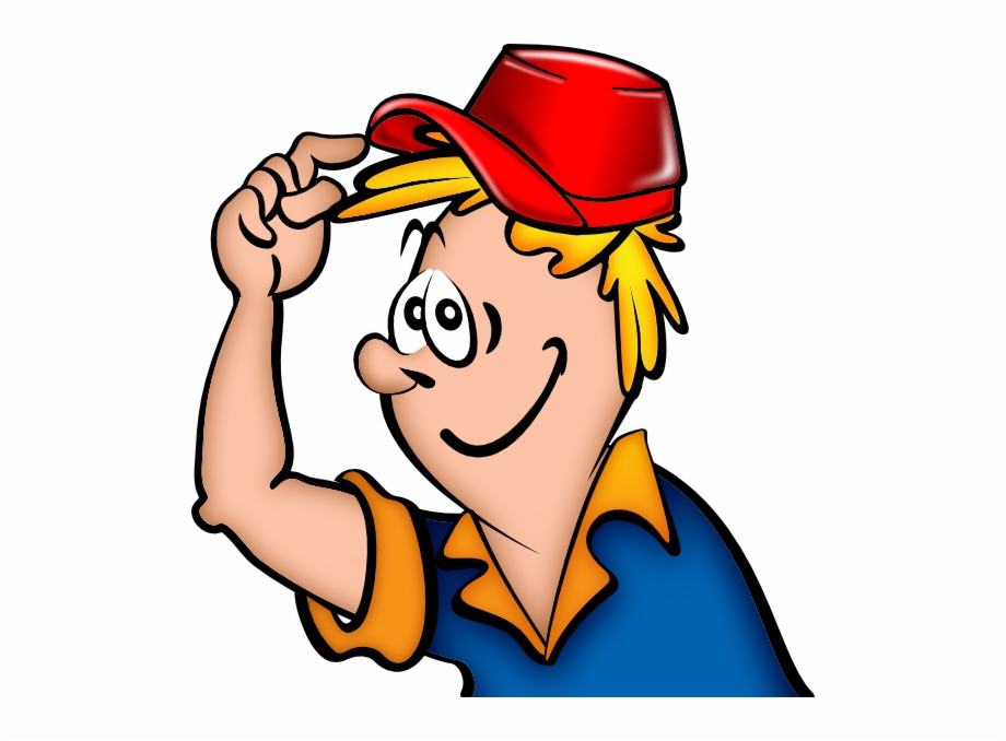 Boy With Hat Cartoon Png Man With A