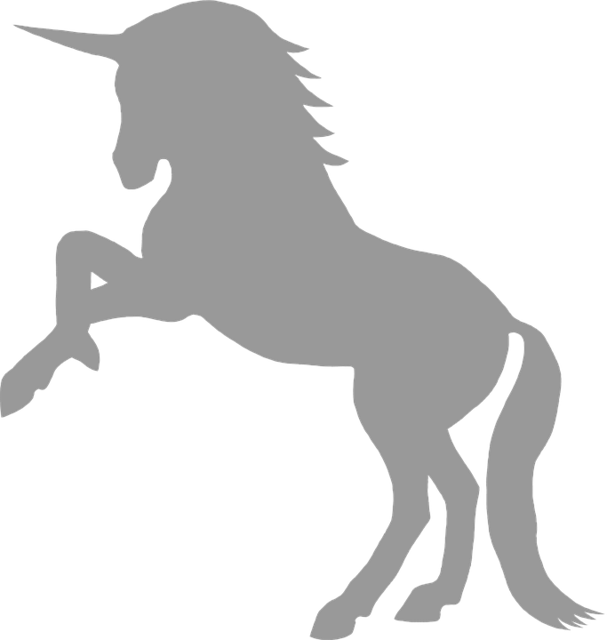 Unicorn Gray Myth Mythological Creature Silhouette Unicorn Silhouette