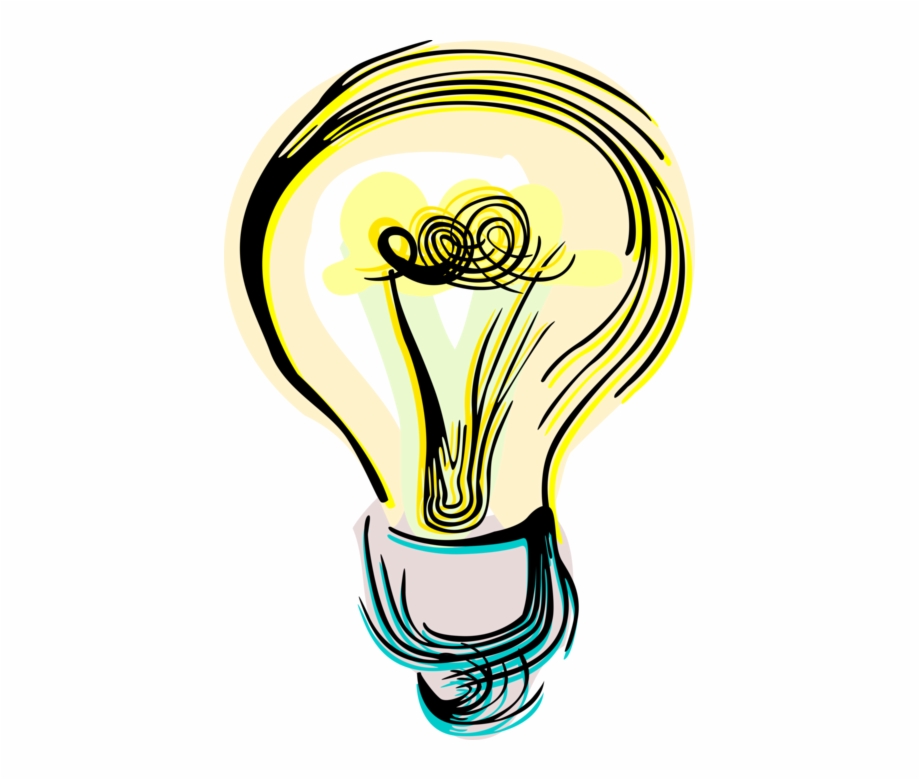 Vector Illustration Of Electric Light Bulb Symbol Of