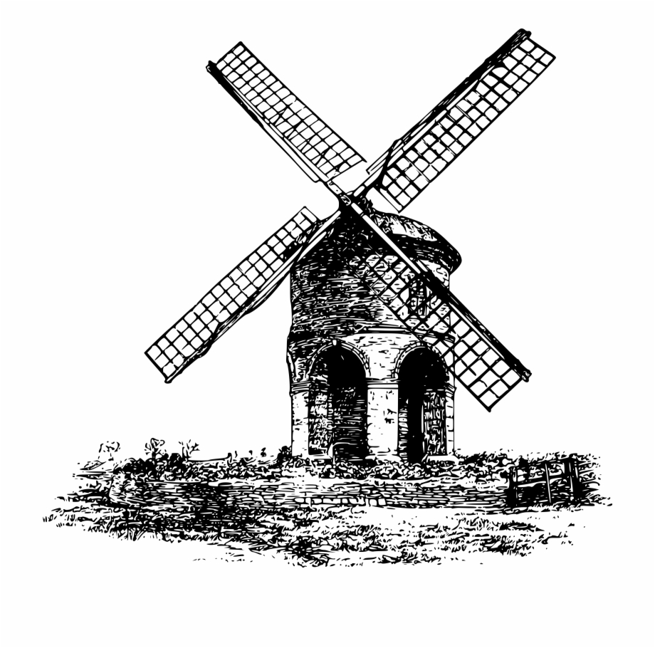 Collection Of Windmill Black And White