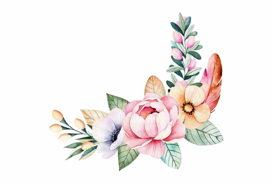 Pngstickers Png Watercolor Illustration Flowers Flores Aquarela Png - Clip  Art Library