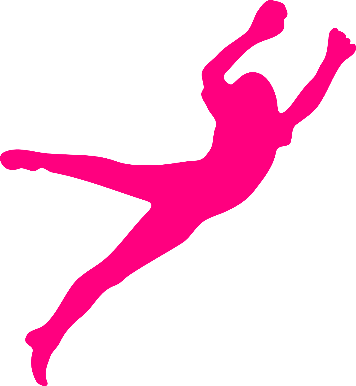 Girl Jumping Pink Silhouette Png Image Goalkeeper Vector