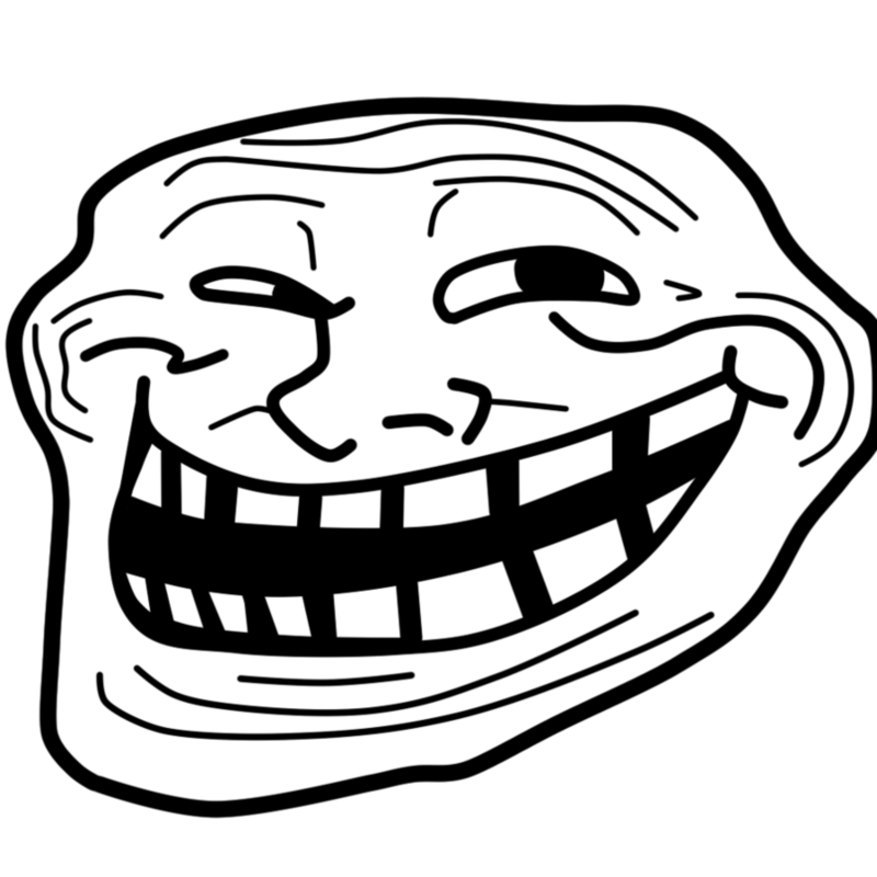 troll face laughing guy