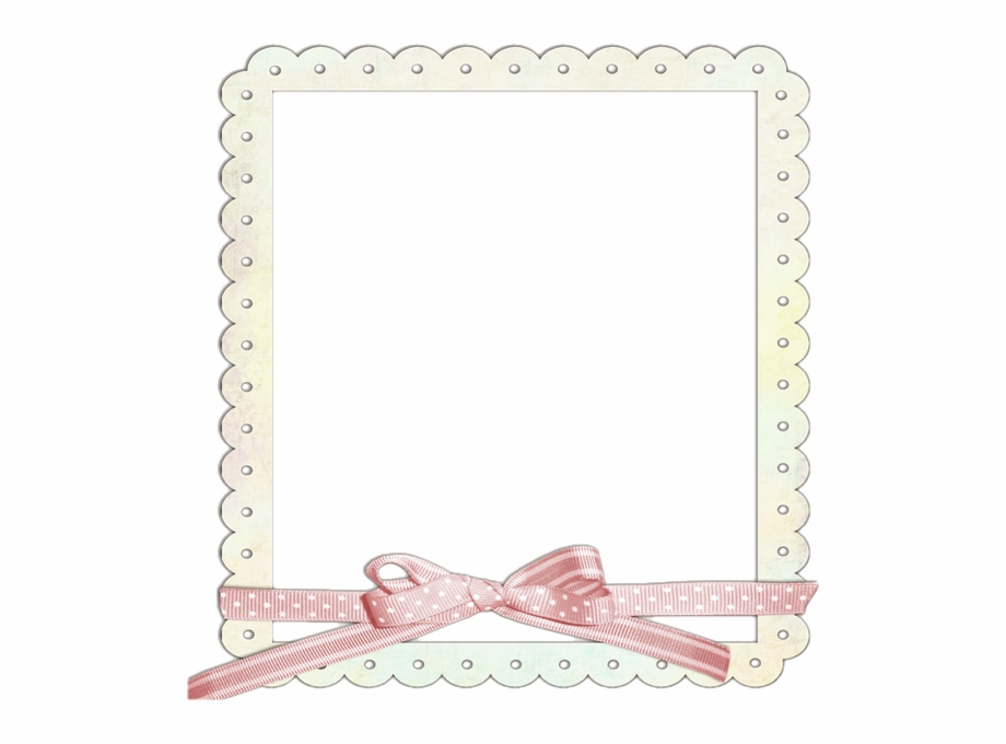 Cream Frame With Pink Frame With Ribbon
