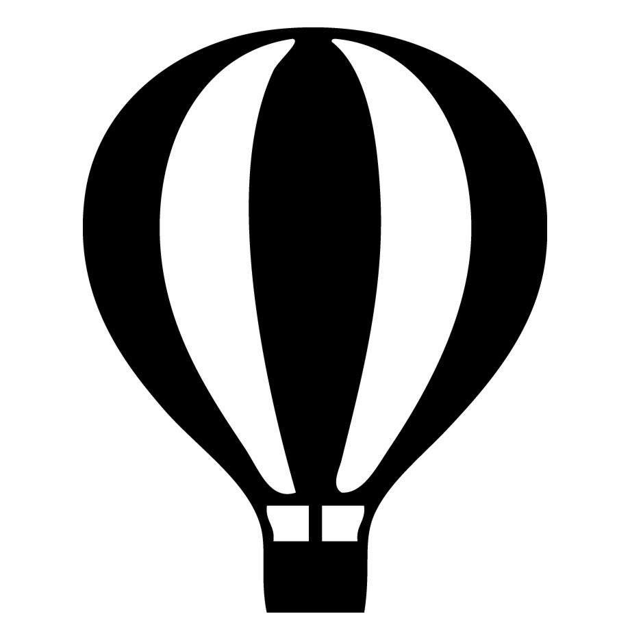 silhouette hot air balloon clipart
