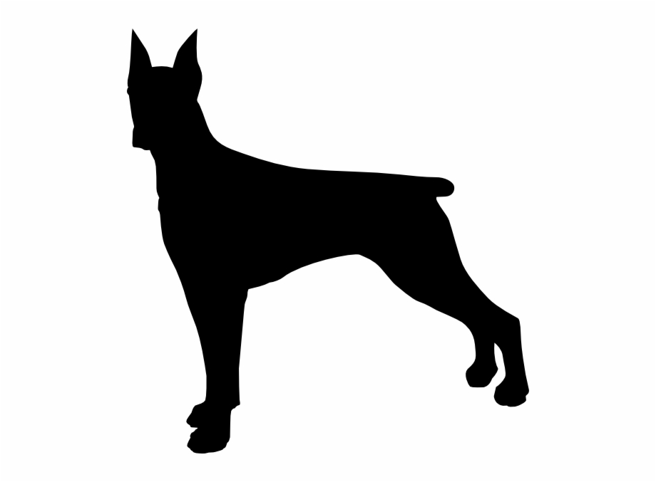 Dog Vector Png Transparent Background Doberman Dog Silhouette