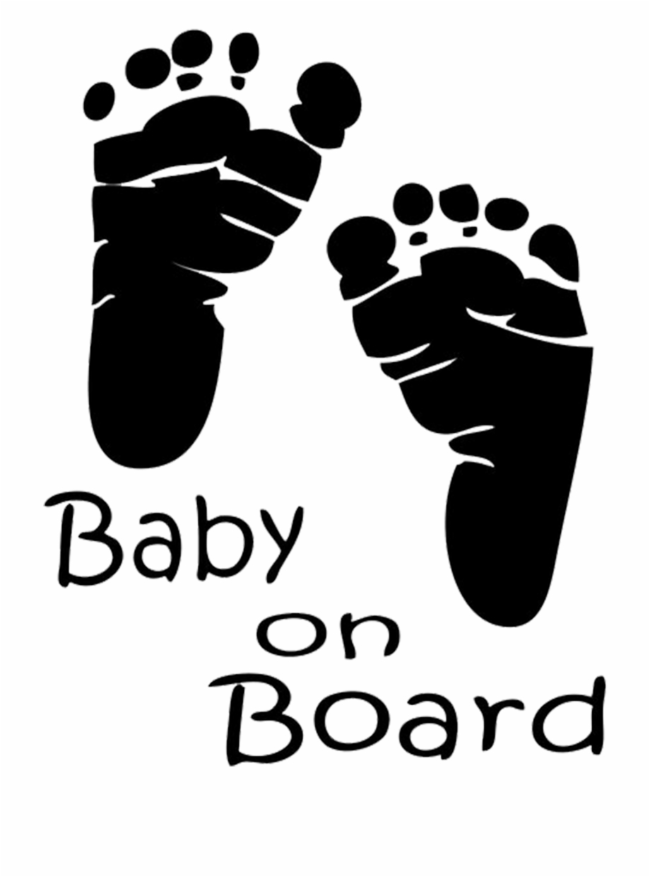 Baby On Board Blue Baby Foot Print