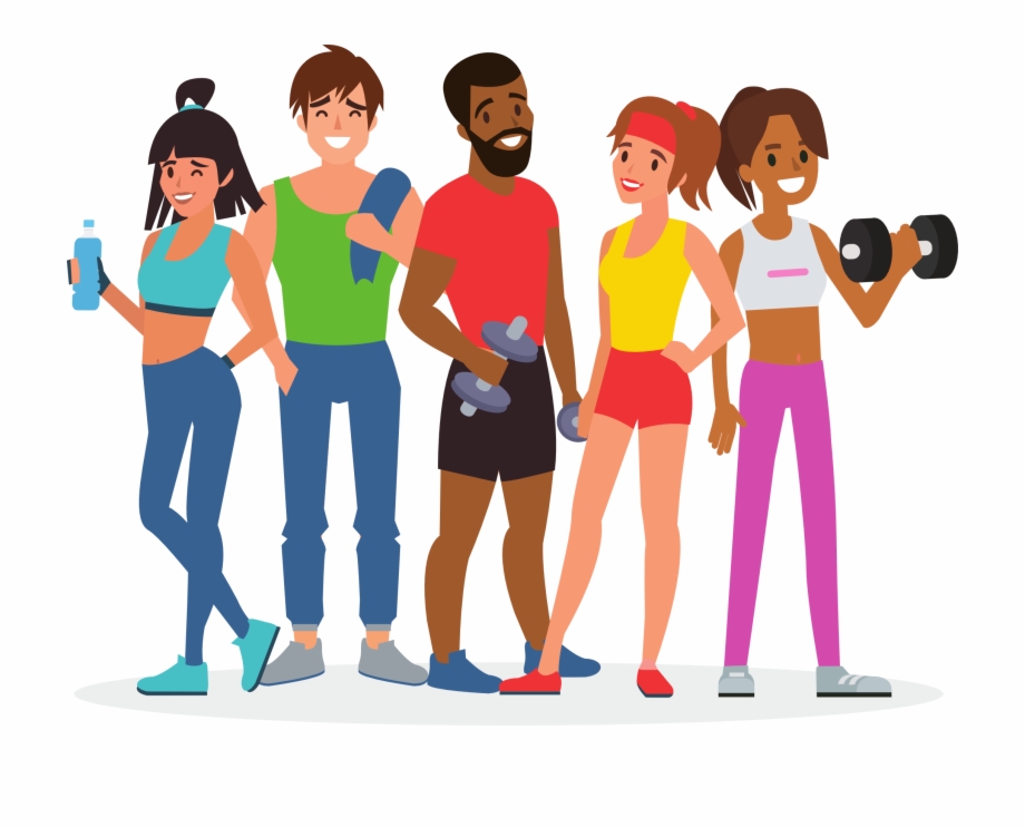 Pc Pike Fitness Gym Friends Vector