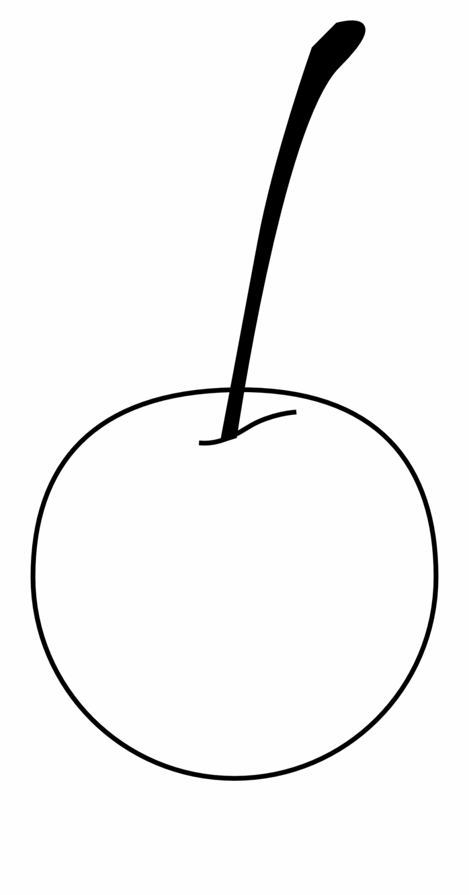 Cherry Black White Line Art 999Px Apple