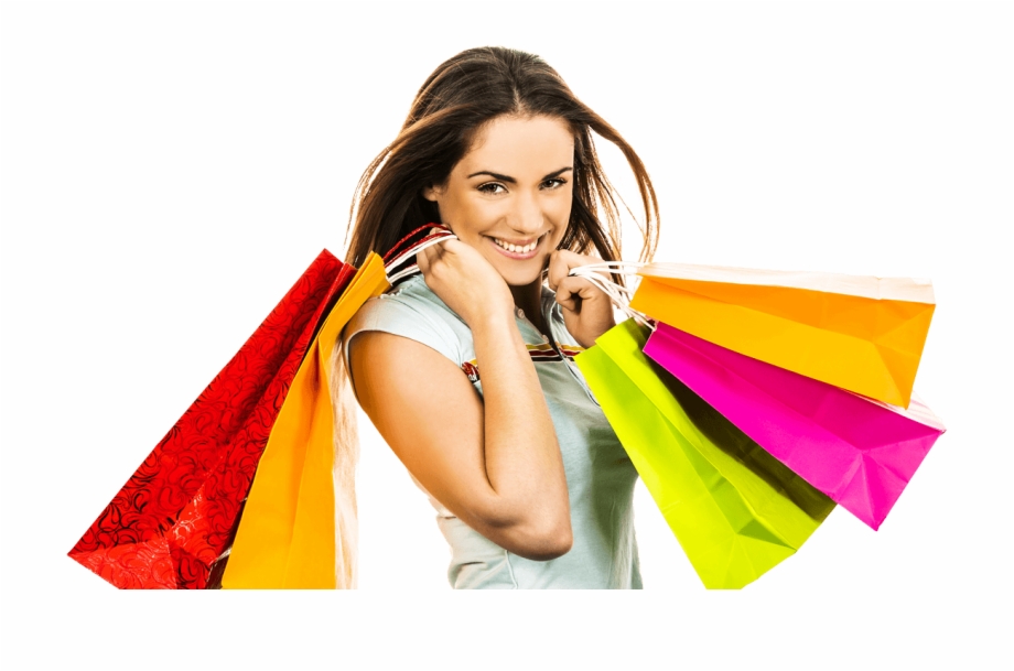 Shopping Lady Png Girl With Shopping Bags Png
