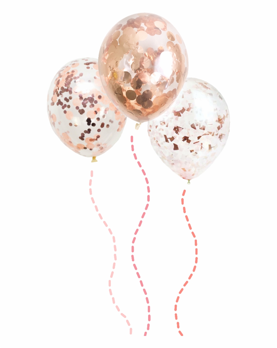 Balloons Rosegold Confetti Decoration Scrapbooking Sphere