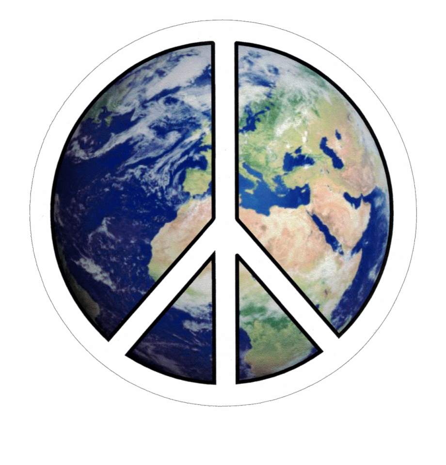 Peace Sign Over Earth Earth Picture Transparent Background