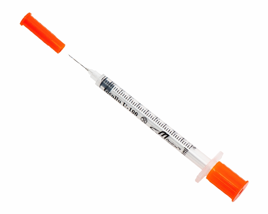1Ml Insulin Syringe With Standard Fixed Needle 27G