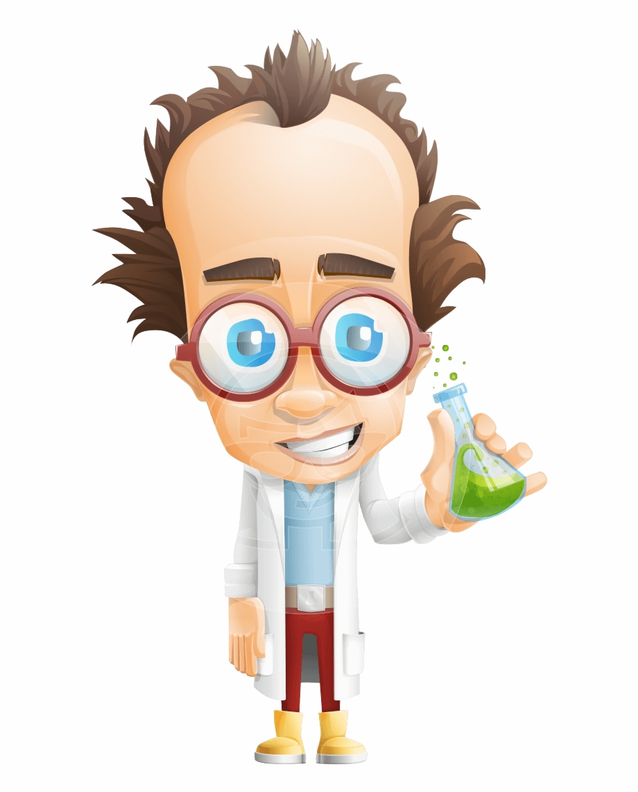 Vector Scientist Cartoon Character Cartoon Jobs Character