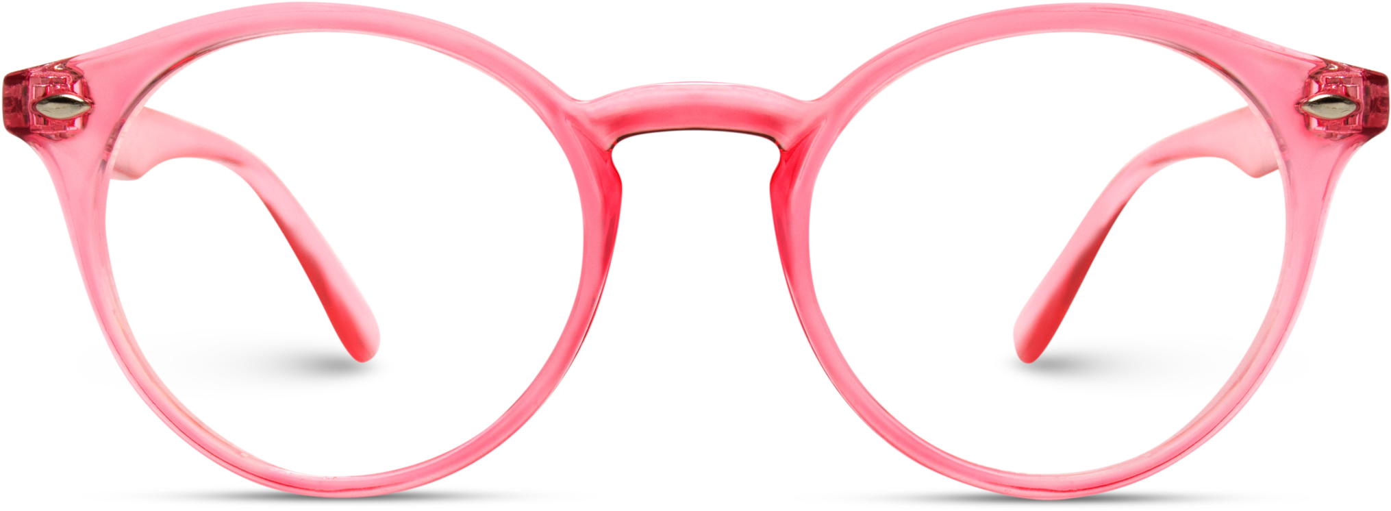 Pink Frame Round Glasses Round Pink Frame Transparent