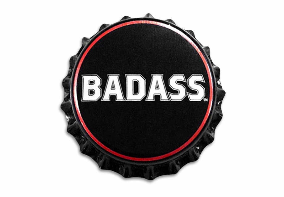 Badass Bottle Cap Chopper Emblem