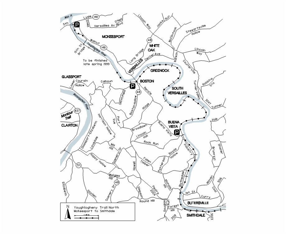 Picture Black And White Library Youghiogheny River Map