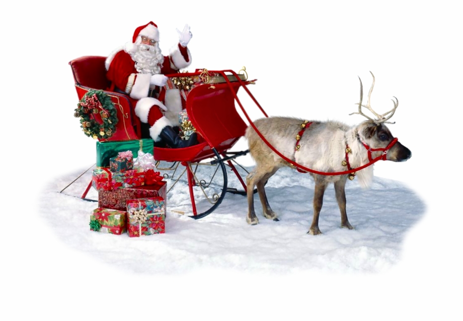 Free Santa Sleigh Silhouette Png Christmas Santa Claus