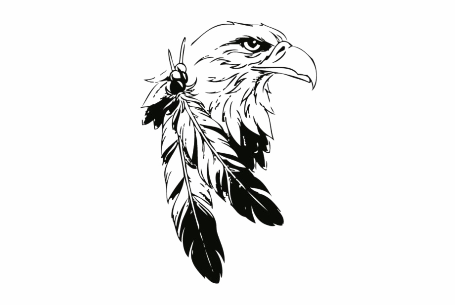 Eagle Tattoo Png Image Native American Feather Silhouette