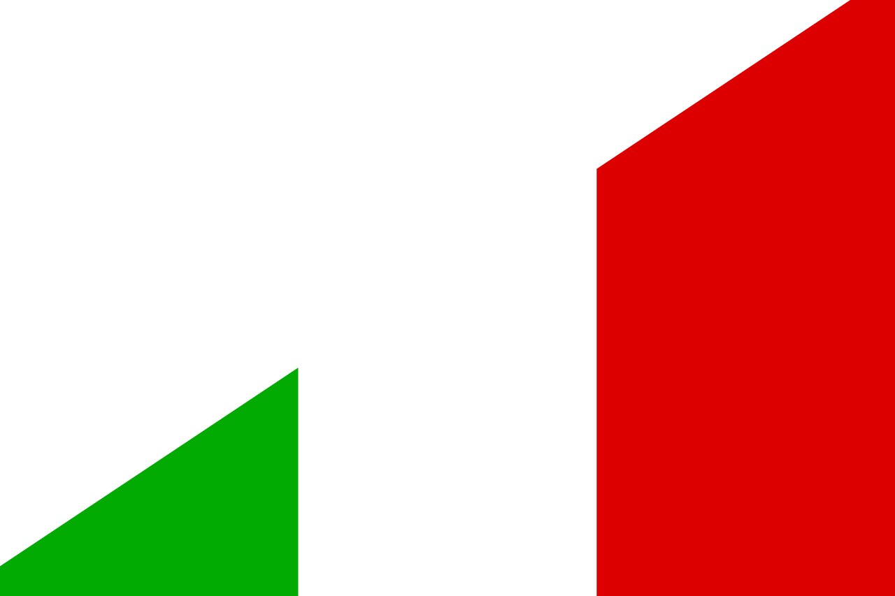 Diagonal Flag Italy Br Flag