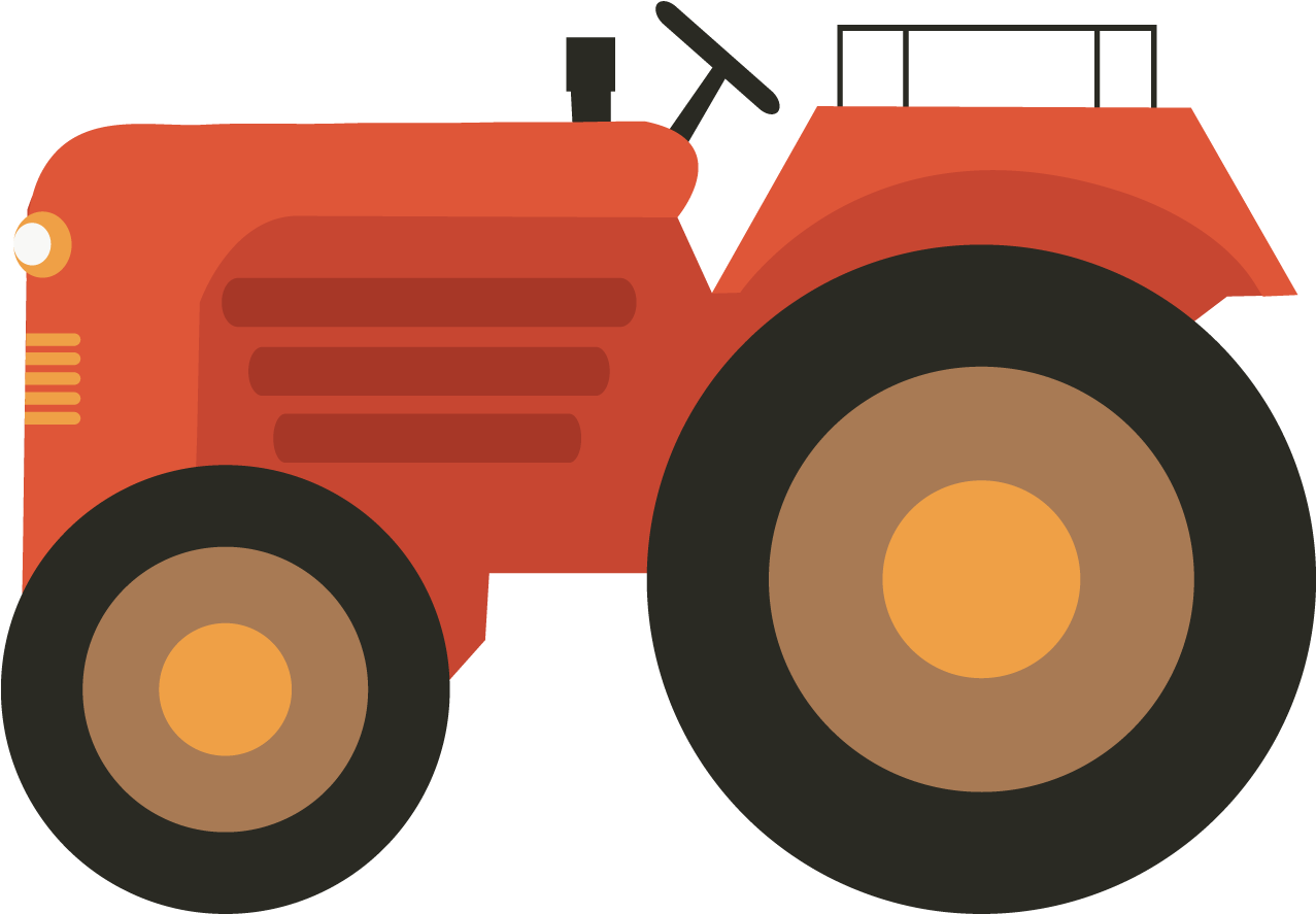 Farm Agriculture Clip Red Tractor Vector Png