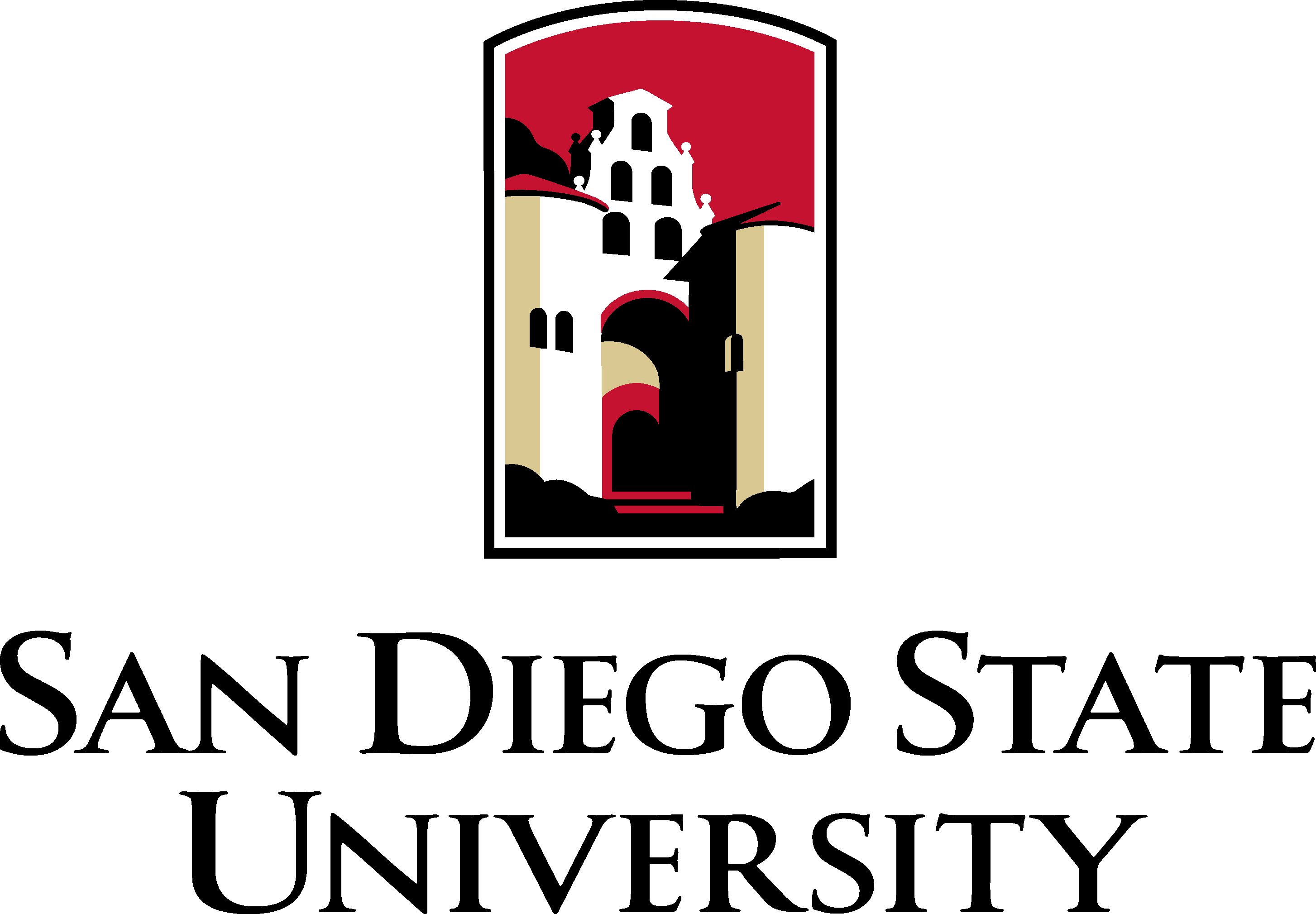 Logo Color Black Text San Diego State Png