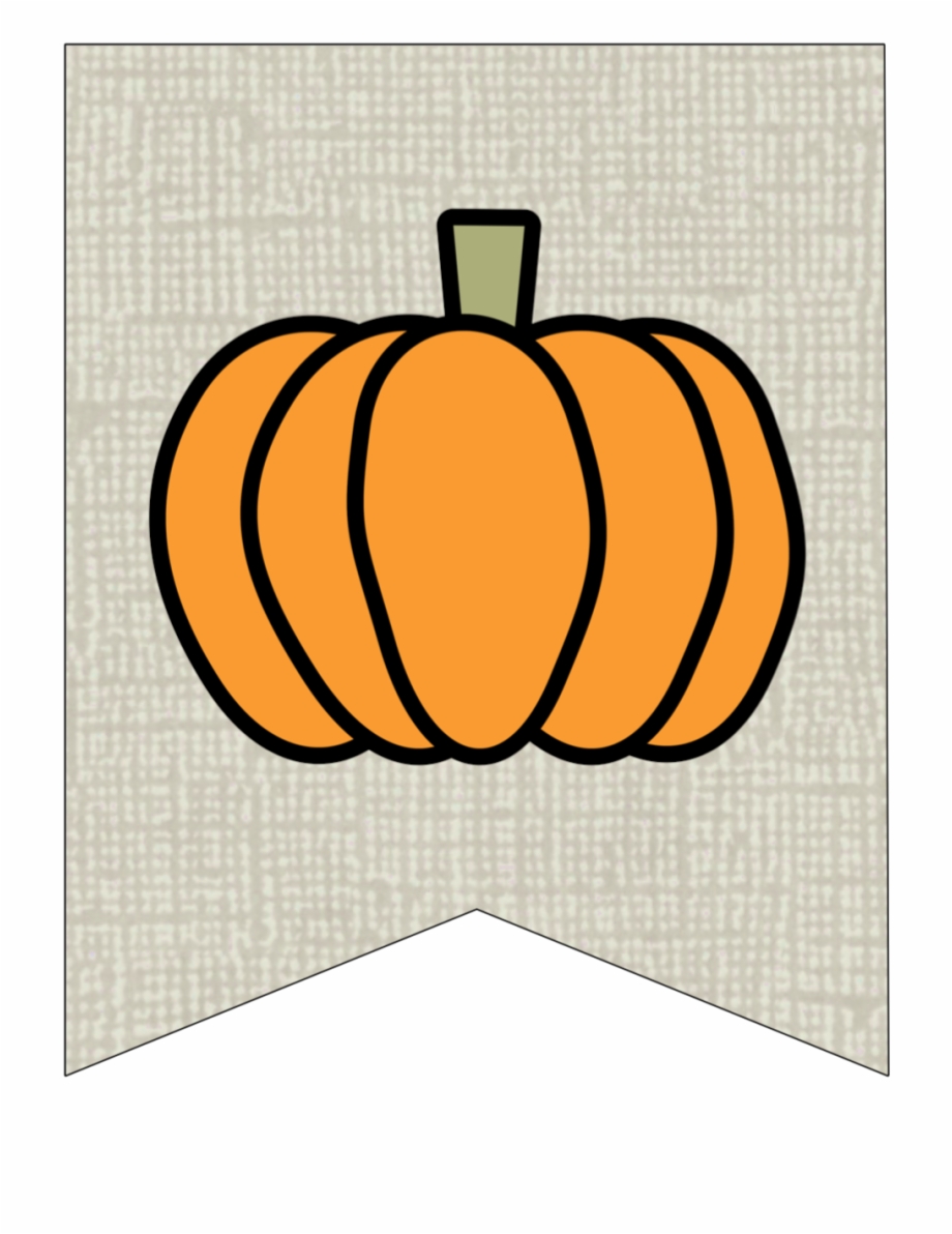 Fall Pumpkin Banner Printable Pumpkin - Clip Art Library