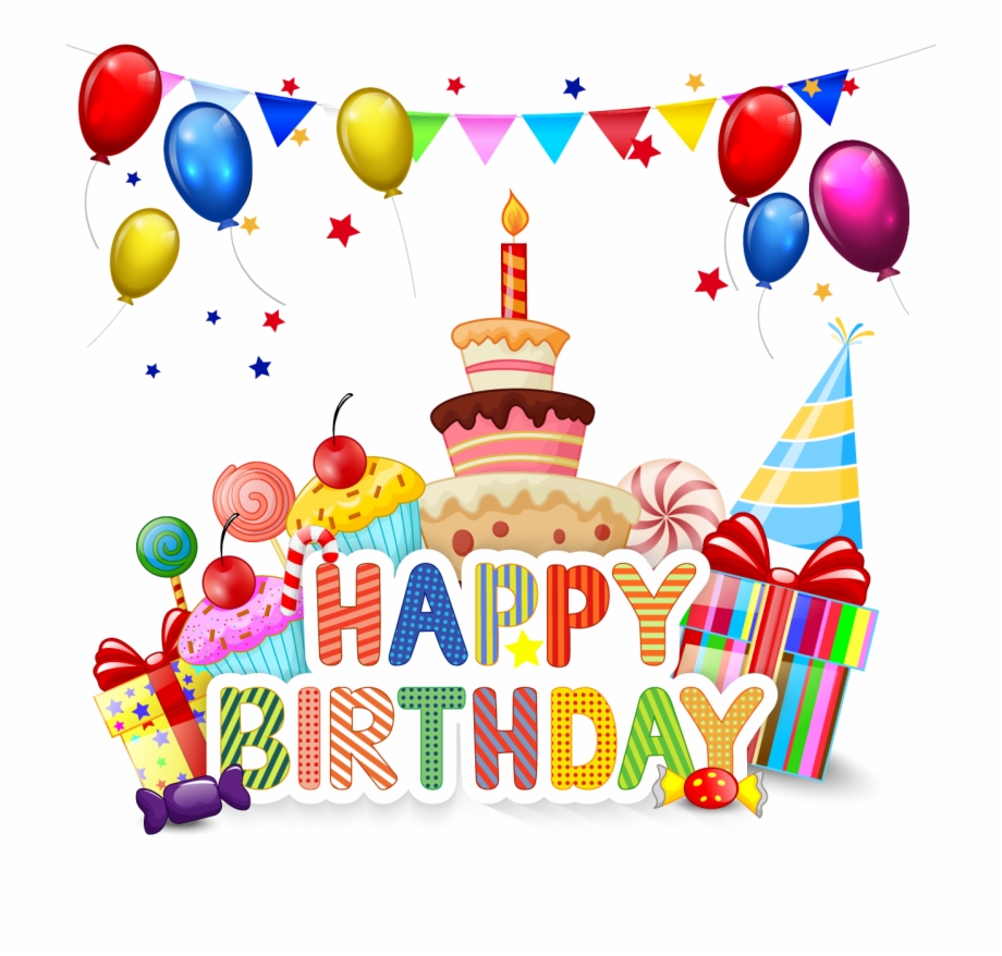 Birthday Cake Cupcake Cartoon Happy Birthday Png Hd - Clip Art Library