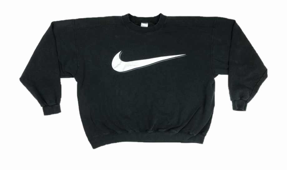 Black Nike Big Swoosh Crewneck Sweater