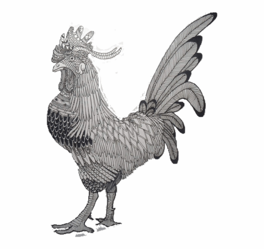 Draw Anything In A Zentangle Style Rooster