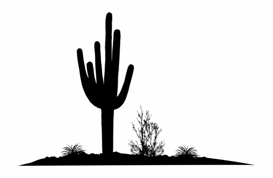 Desert Cactus Silhouette Clipart Png Download Desert Silhouette
