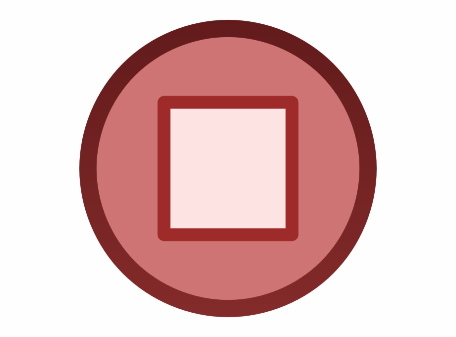 Red Stop Button Plain Icon Png Clip Art