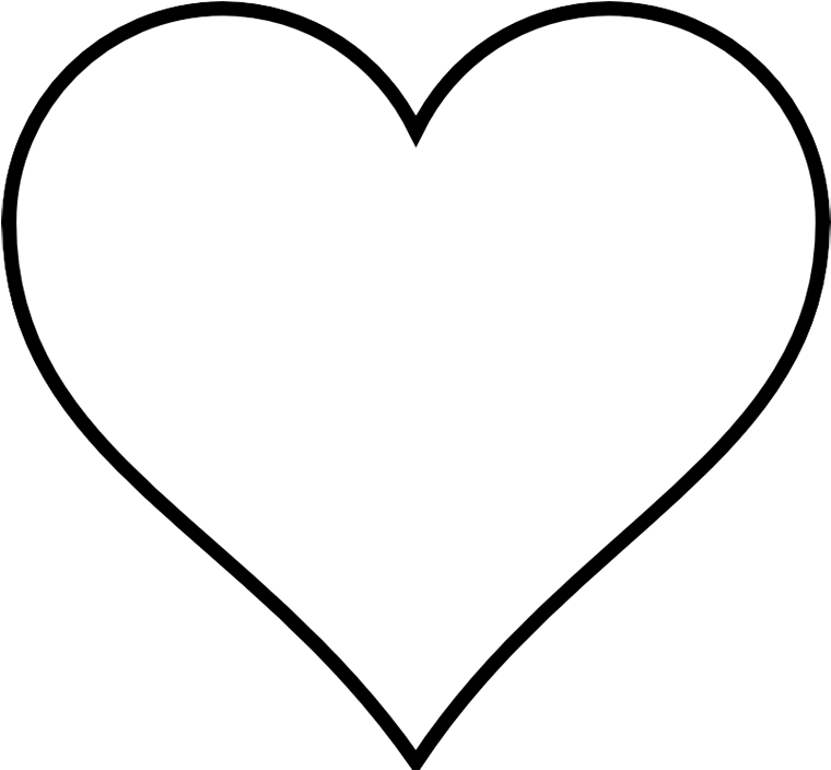 Heart Clipart Black And White White Heart Clipart